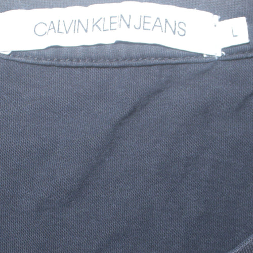 Calvin Klein Jeans Men's Black Logo Cotton T-Shirt Size L
