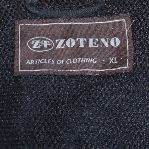 Zoteno Men's Black Cotton Utility Waistcoat XL Multi Pocket Zip