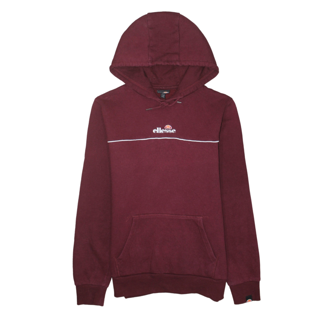 Ellesse Men's Red Pullover Hoodie Size M Logo Fleece Sweatshirt