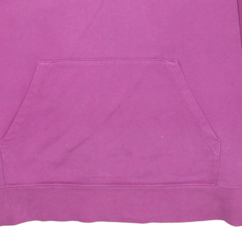 Nike Womens Pink Pullover Hoodie L Logo Cotton Blend Sweatshirt