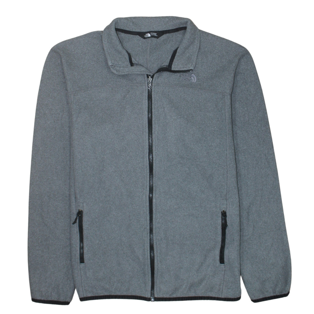The North Face Men's Grey Fleece Full Zip Jacket Size M