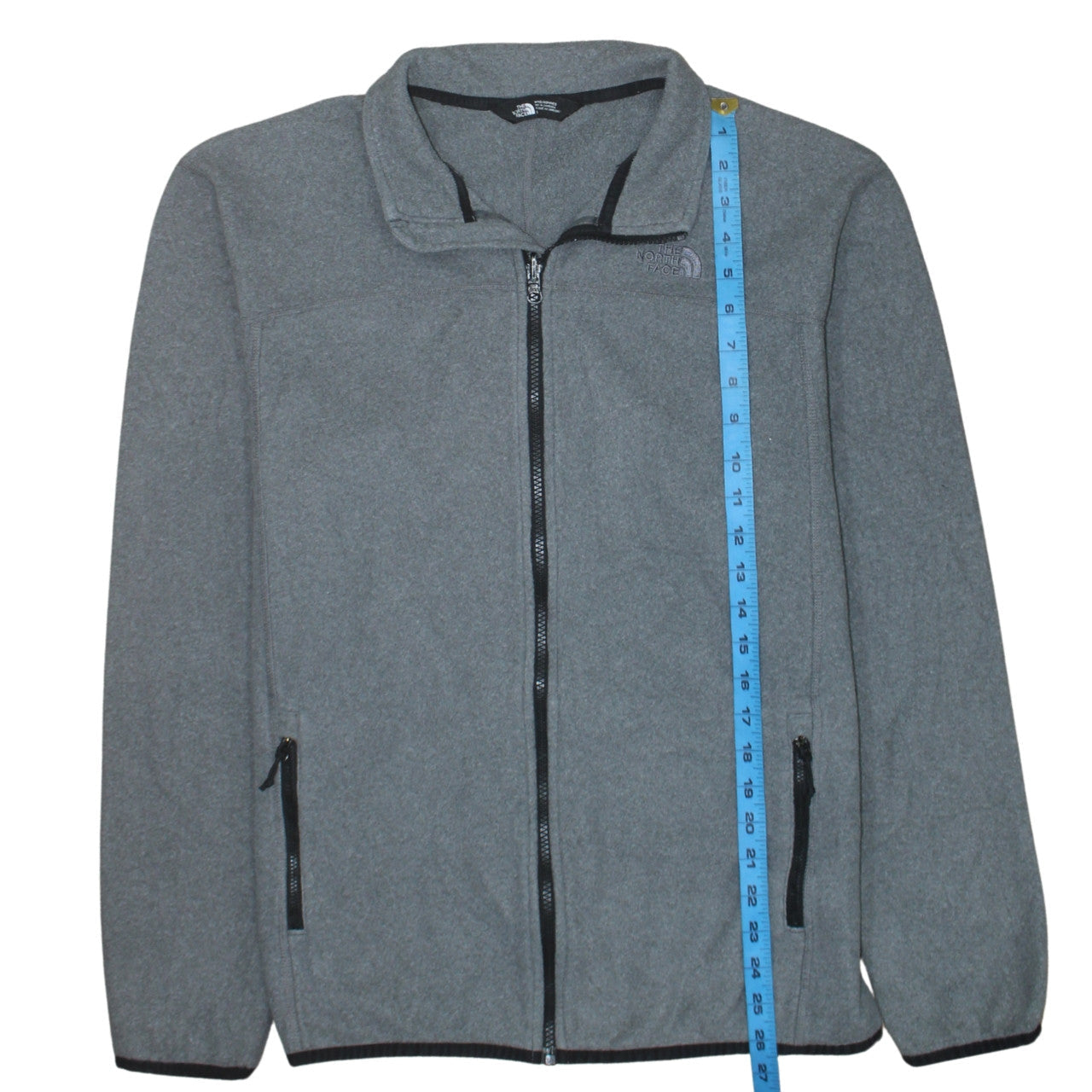 The North Face Men's Grey Fleece Full Zip Jacket Size M
