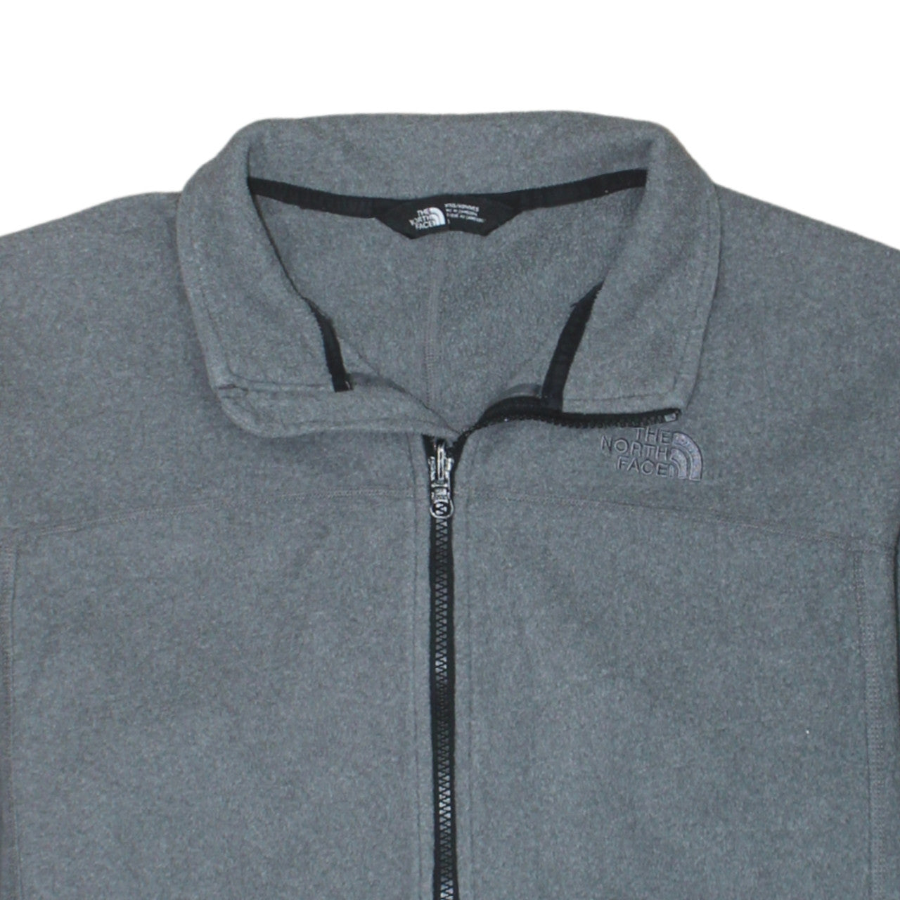 The North Face Men's Grey Fleece Full Zip Jacket Size M