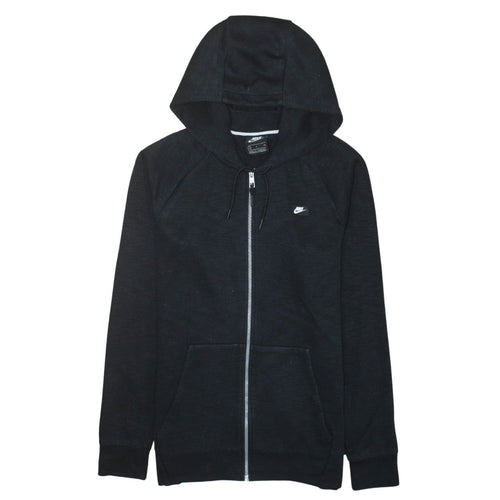 Nike Men's Black Full Zip Hoodie Small Cotton Blend Sportswear