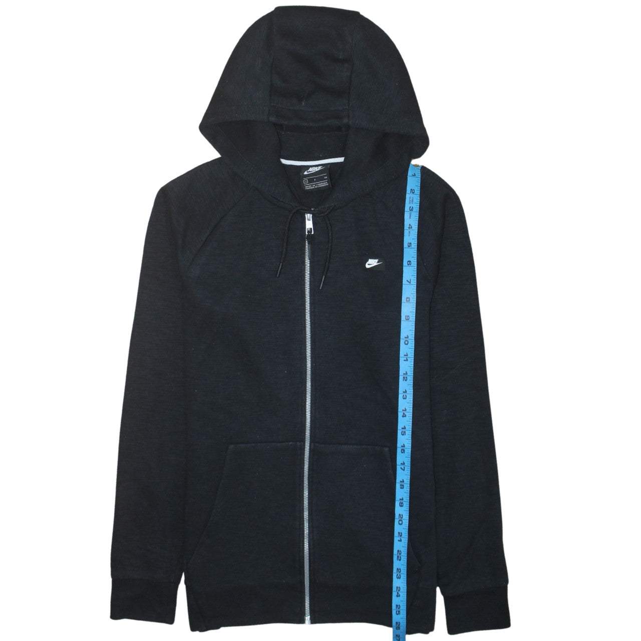 Nike Men's Black Full Zip Hoodie Small Cotton Blend Sportswear