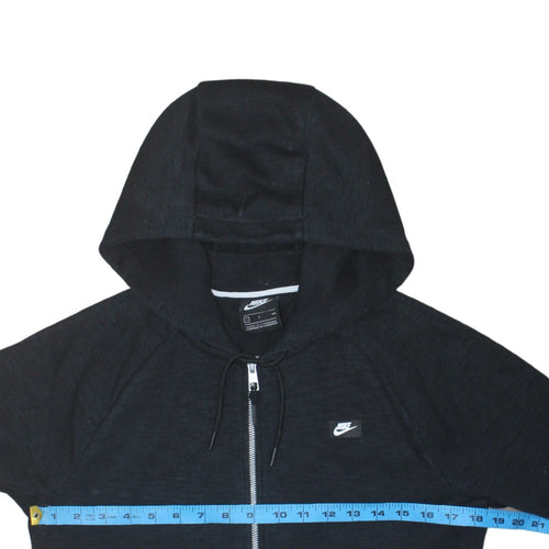 Nike Men's Black Full Zip Hoodie Small Cotton Blend Sportswear