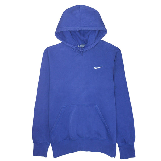 Nike Men’s Blue Pullover Hoodie Medium Fleece Logo Sportswear