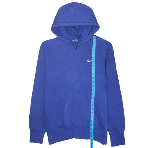 Nike Men’s Blue Pullover Hoodie Medium Fleece Logo Sportswear