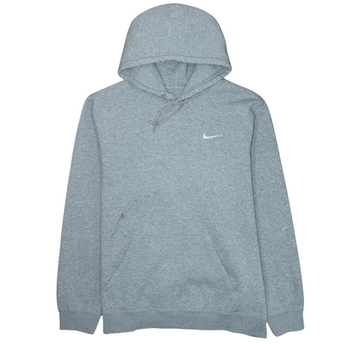 Nike Men's Grey 2XL Pullover Hoodie with Logo and Pockets