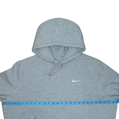 Nike Men's Grey 2XL Pullover Hoodie with Logo and Pockets