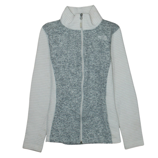 The North Face Women Grey Fleece Full Zip Jacket Size S