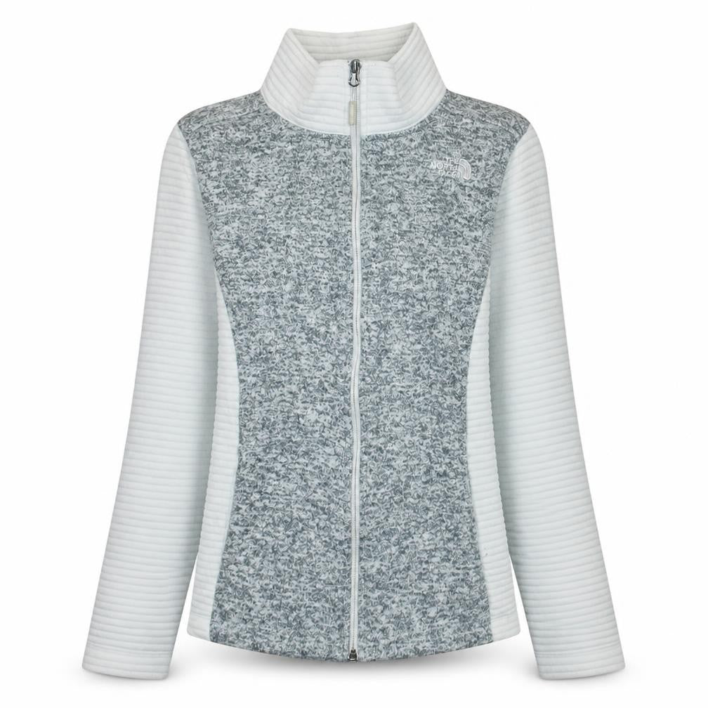 The North Face Women Grey Fleece Full Zip Jacket Size S