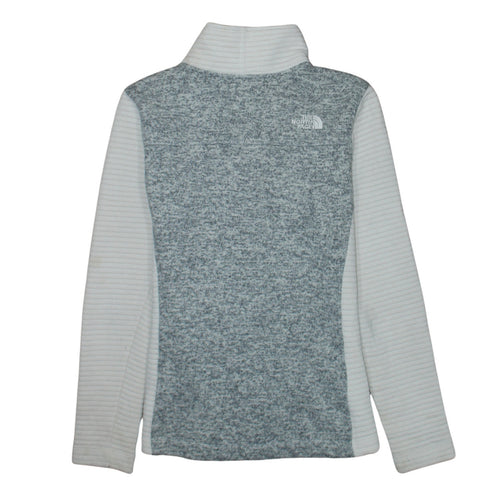 The North Face Women Grey Fleece Full Zip Jacket Size S
