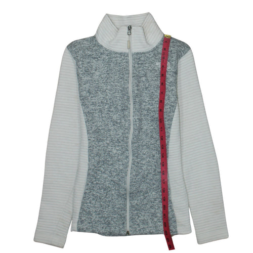 The North Face Women Grey Fleece Full Zip Jacket Size S