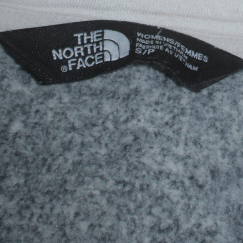 The North Face Women Grey Fleece Full Zip Jacket Size S