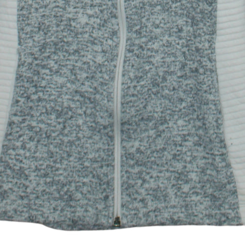The North Face Women Grey Fleece Full Zip Jacket Size S