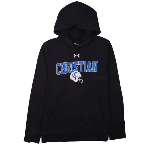 Under Armour Men’s Black Pullover Hoodie Size M Sports Graphic Sweatshirt