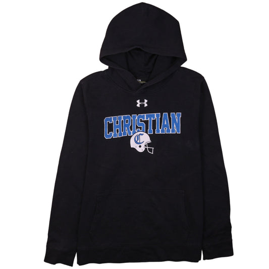 Under Armour Men’s Black Pullover Hoodie Size M Sports Graphic Sweatshirt