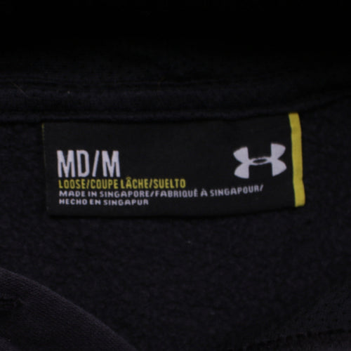 Under Armour Men’s Black Pullover Hoodie Size M Sports Graphic Sweatshirt