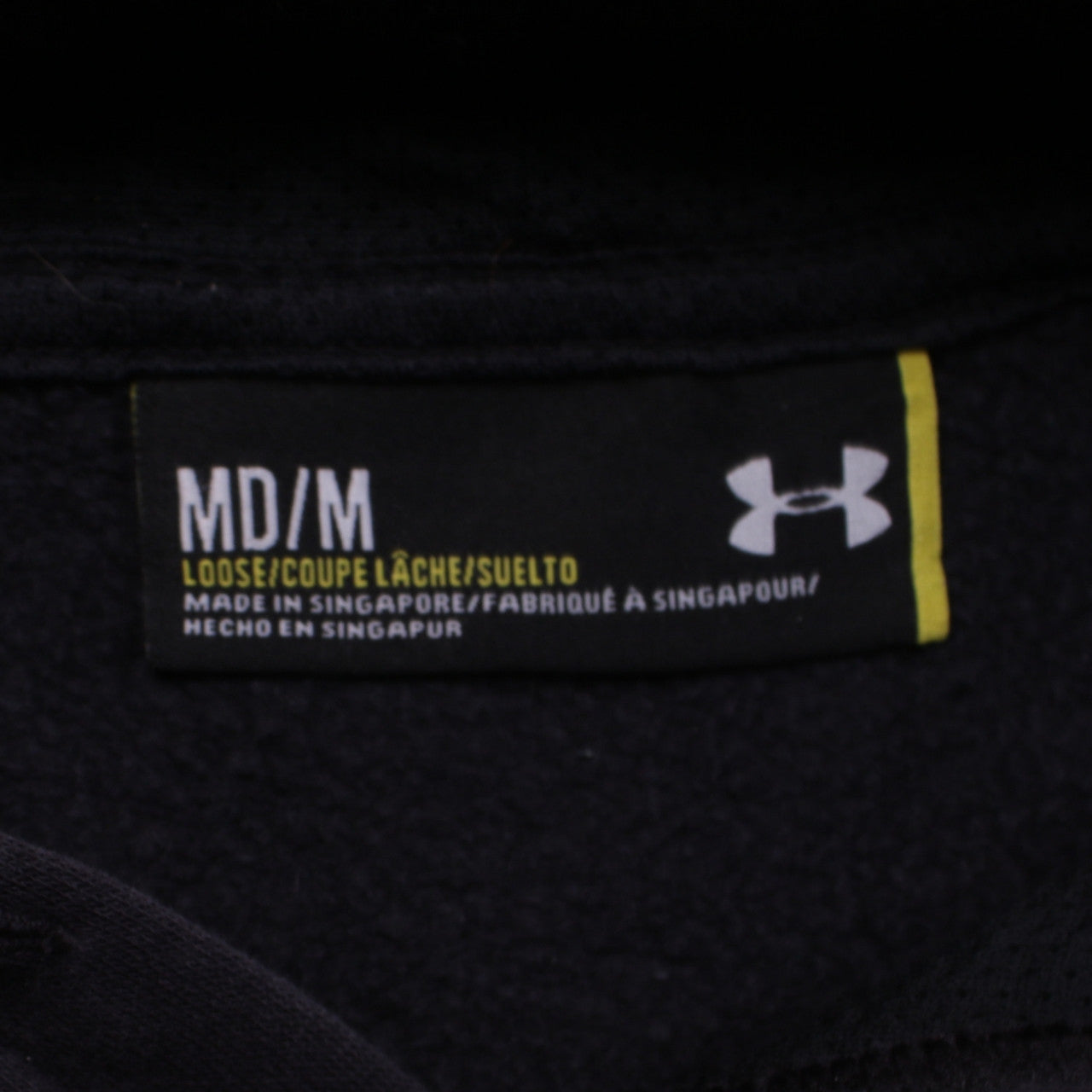 Under Armour Men’s Black Pullover Hoodie Size M Sports Graphic Sweatshirt