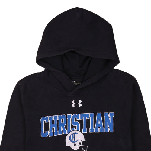 Under Armour Men’s Black Pullover Hoodie Size M Sports Graphic Sweatshirt