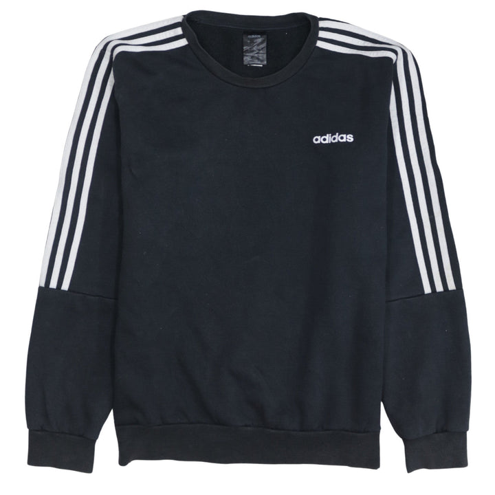 adidas Men's Black Crew Neck Regular Fit Sweatshirt L Sports Fleece