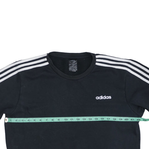 adidas Men's Black Crew Neck Regular Fit Sweatshirt L Sports Fleece