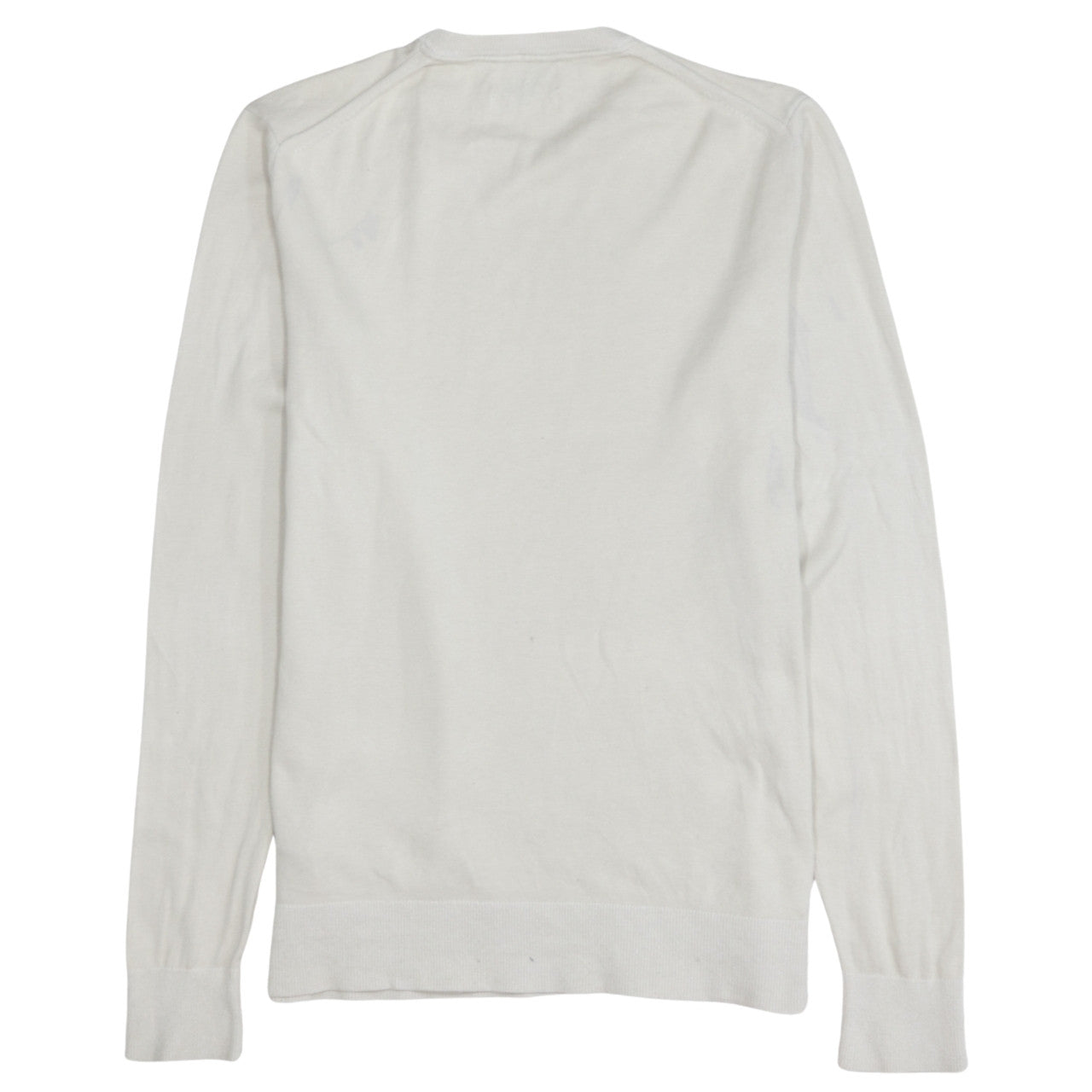 Calvin Klein Men's Ivory Cotton Silk Blend Crew Neck Jumper S