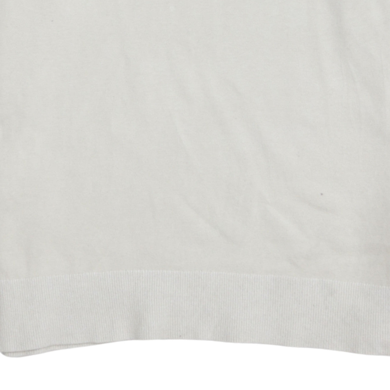 Calvin Klein Men's Ivory Cotton Silk Blend Crew Neck Jumper S