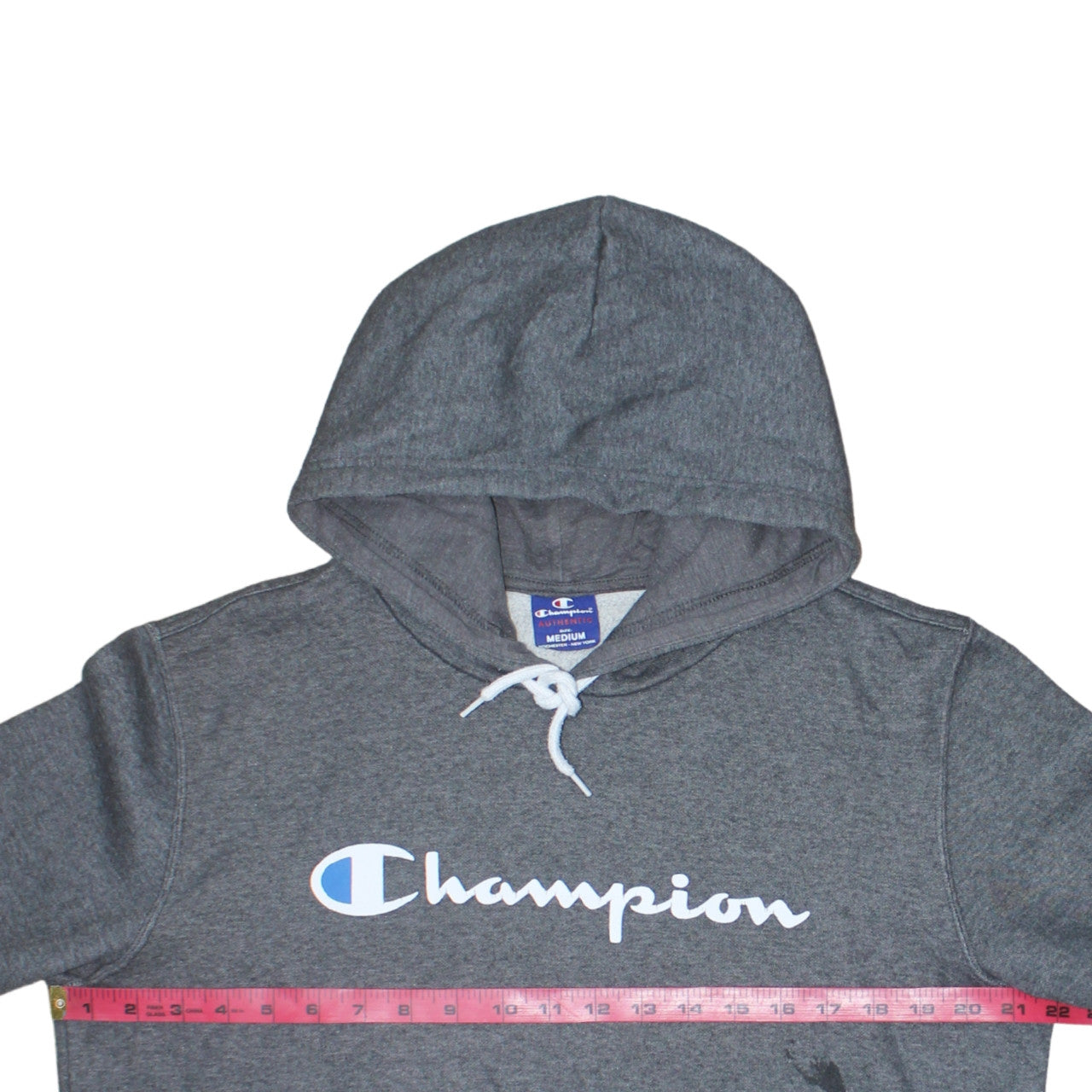 Champion Men's Grey Medium Pullover Hoodie Jumper Graphic Logo