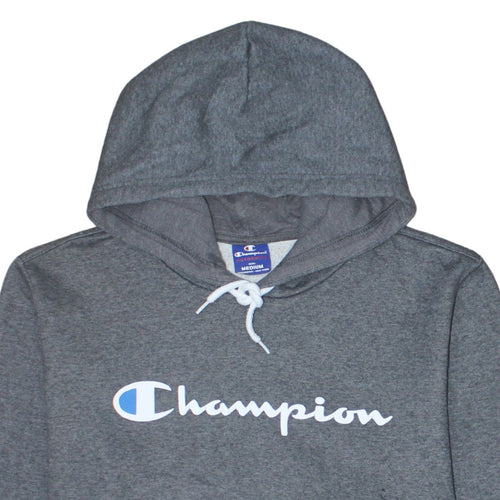 Champion Men's Grey Medium Pullover Hoodie Jumper Graphic Logo