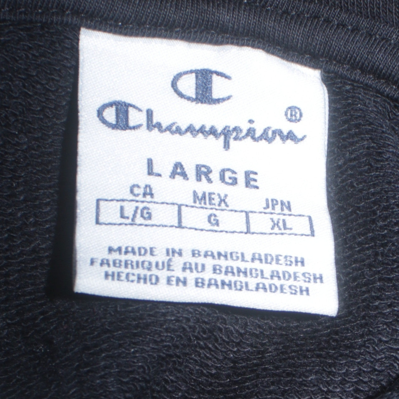 Champion Women's Black Large Pullover Hoodie with Logo Print