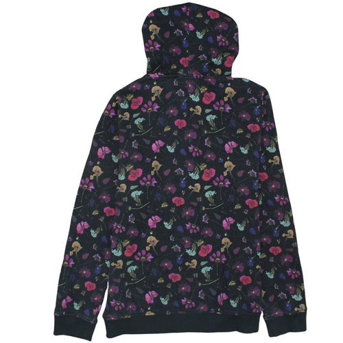Vans Womens Black Floral Pullover Hoodie XL Cotton Casual