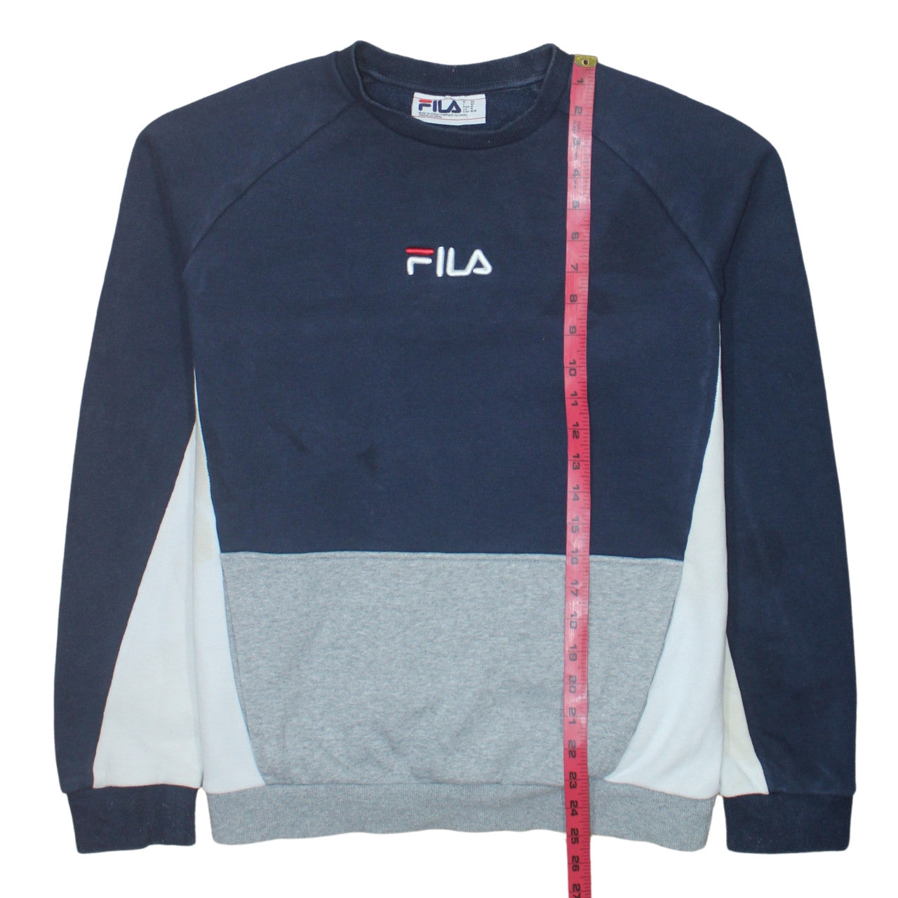 FILA Men's Multicoloured Crew Neck Pullover Sweatshirt Size M