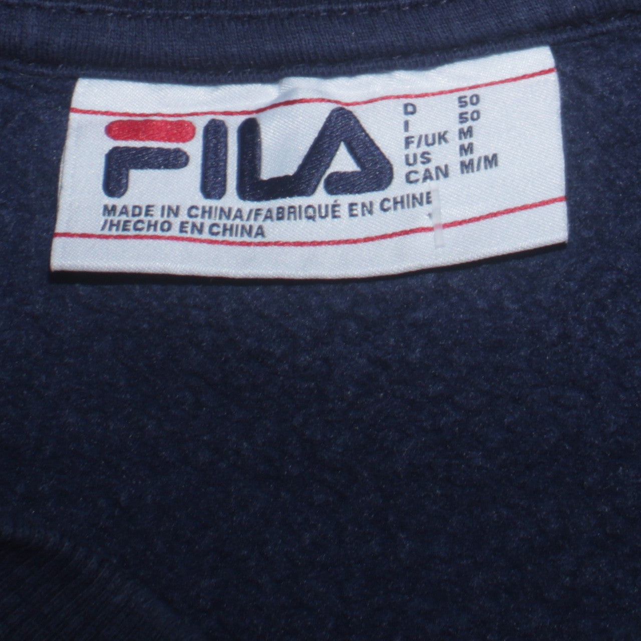 FILA Men's Multicoloured Crew Neck Pullover Sweatshirt Size M
