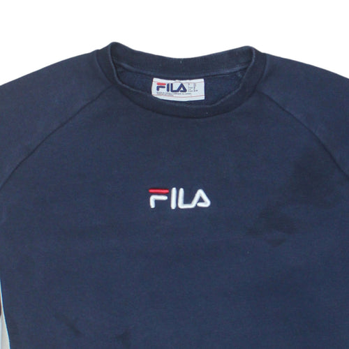 FILA Men's Multicoloured Crew Neck Pullover Sweatshirt Size M