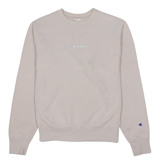 Champion Women's Beige Small Reverse Weave Pullover Sweatshirt