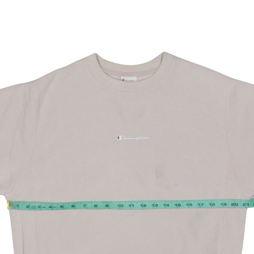 Champion Women's Beige Small Reverse Weave Pullover Sweatshirt