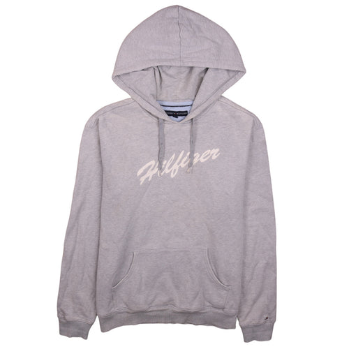Tommy Hilfiger Mens Grey Pullover Hoodie Size L Classic Logo
