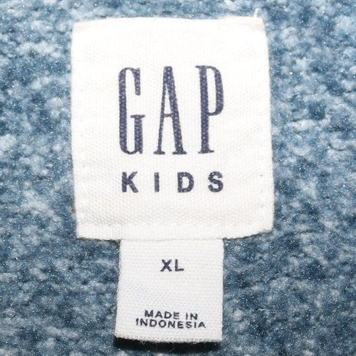 GAP Kids Boys Grey XL Full Zip Fleece Track Jacket