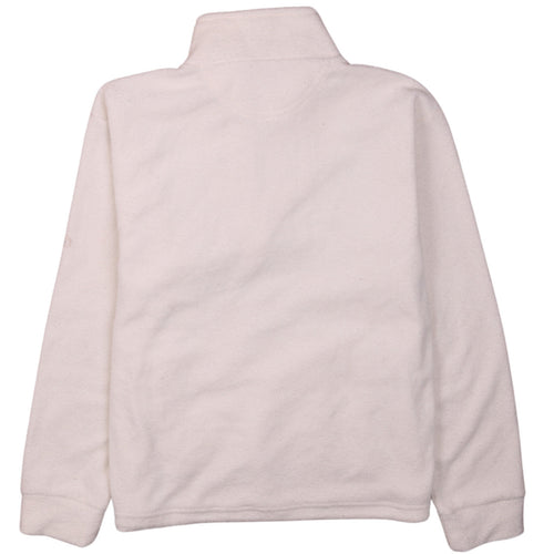 Champion Womens Ivory Fleece 1/4 Zip Pullover Sweatshirt M