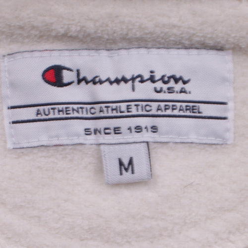 Champion Womens Ivory Fleece 1/4 Zip Pullover Sweatshirt M
