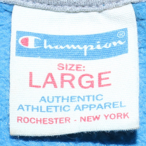 Champion Men's Blue Large Pullover Crew Neck Sweatshirt