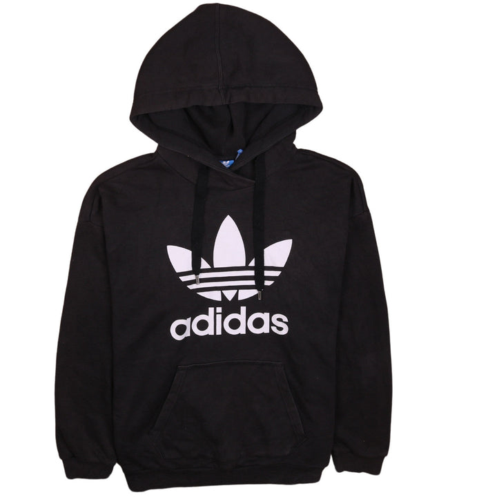Adidas Womens Black Hoodie Size 8 Pullover Hooded Sweatshirt