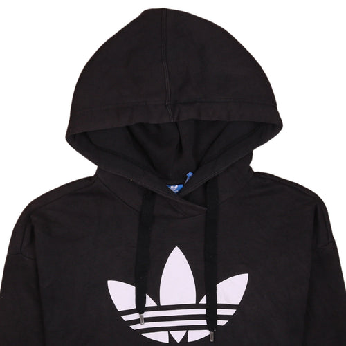 Adidas Womens Black Hoodie Size 8 Pullover Hooded Sweatshirt