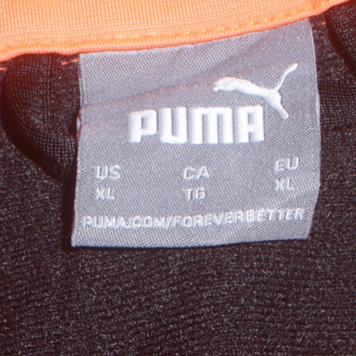 Puma Mens Black XL Full Zip Collared Sports Sweatshirt