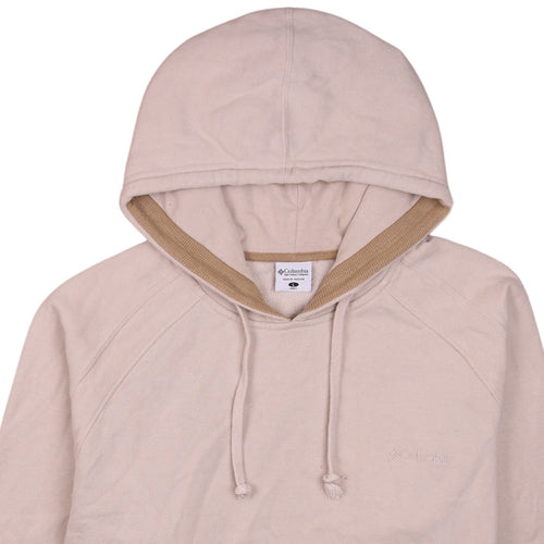 Columbia Men's Beige Large Pullover Hoodie Cotton Blend Casual