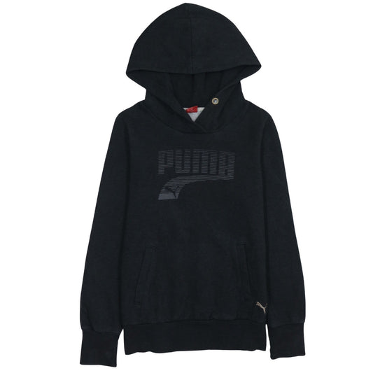 Puma Womens Black Size 10 Pullover Hoodie Sweatshirt