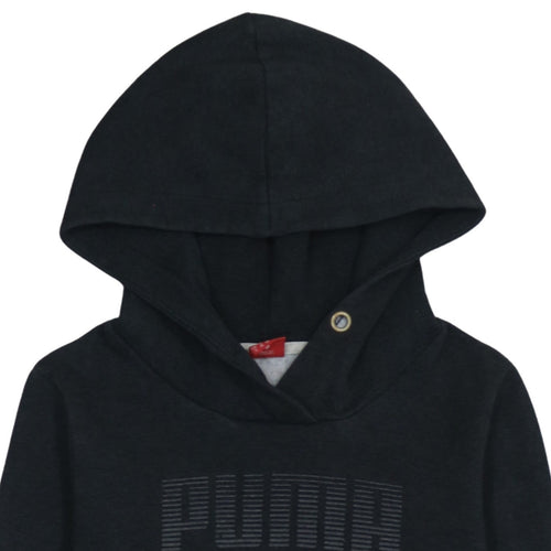 Puma Womens Black Size 10 Pullover Hoodie Sweatshirt
