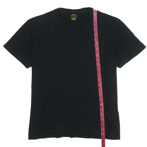Ralph Lauren Men's Black Cotton Crew Neck T-Shirt L